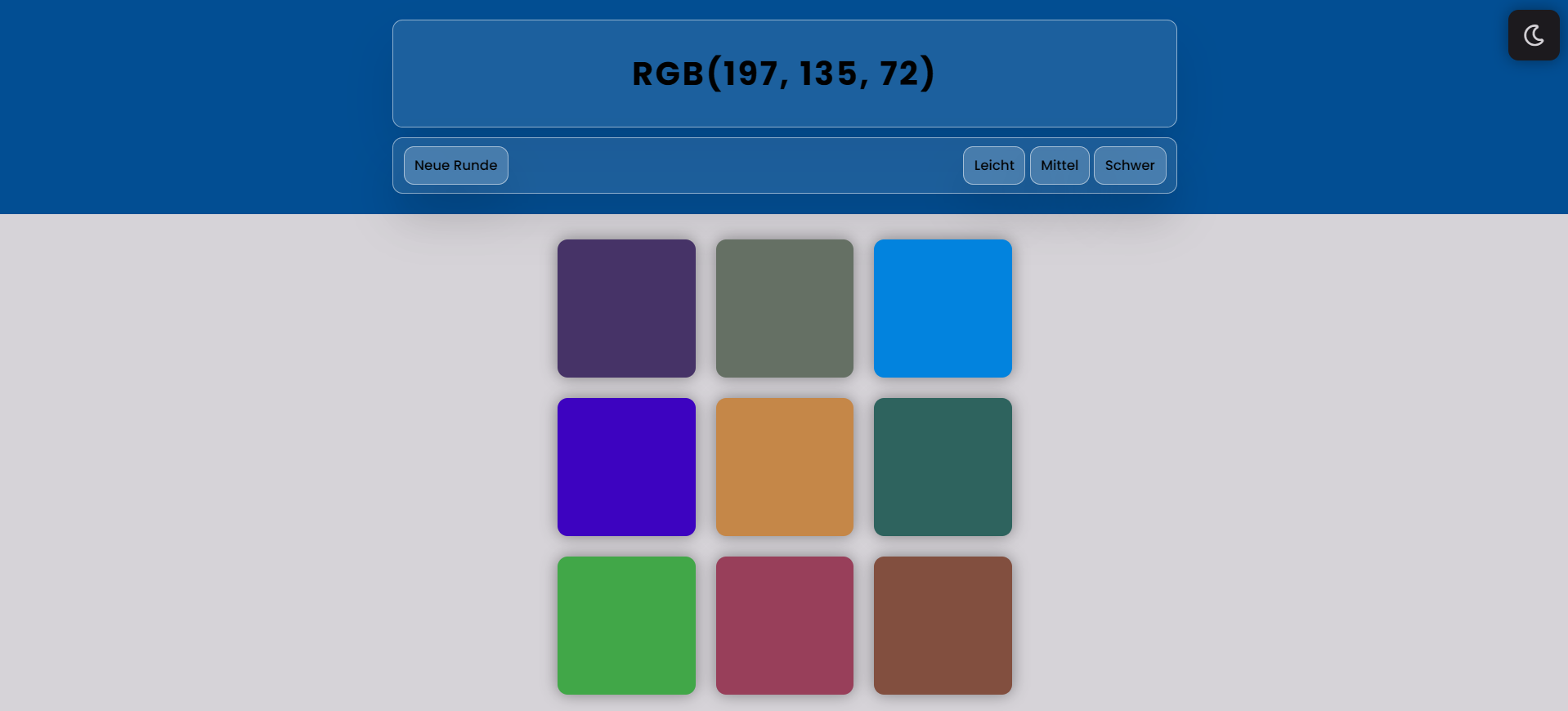 RGB Guessing Game